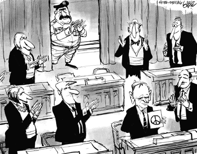 Cartoon of Chretien's supporters